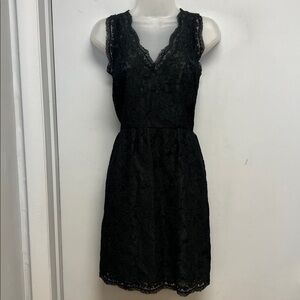 J.Crew Collection Black Lace Dress – Size 8 – Silk Lined